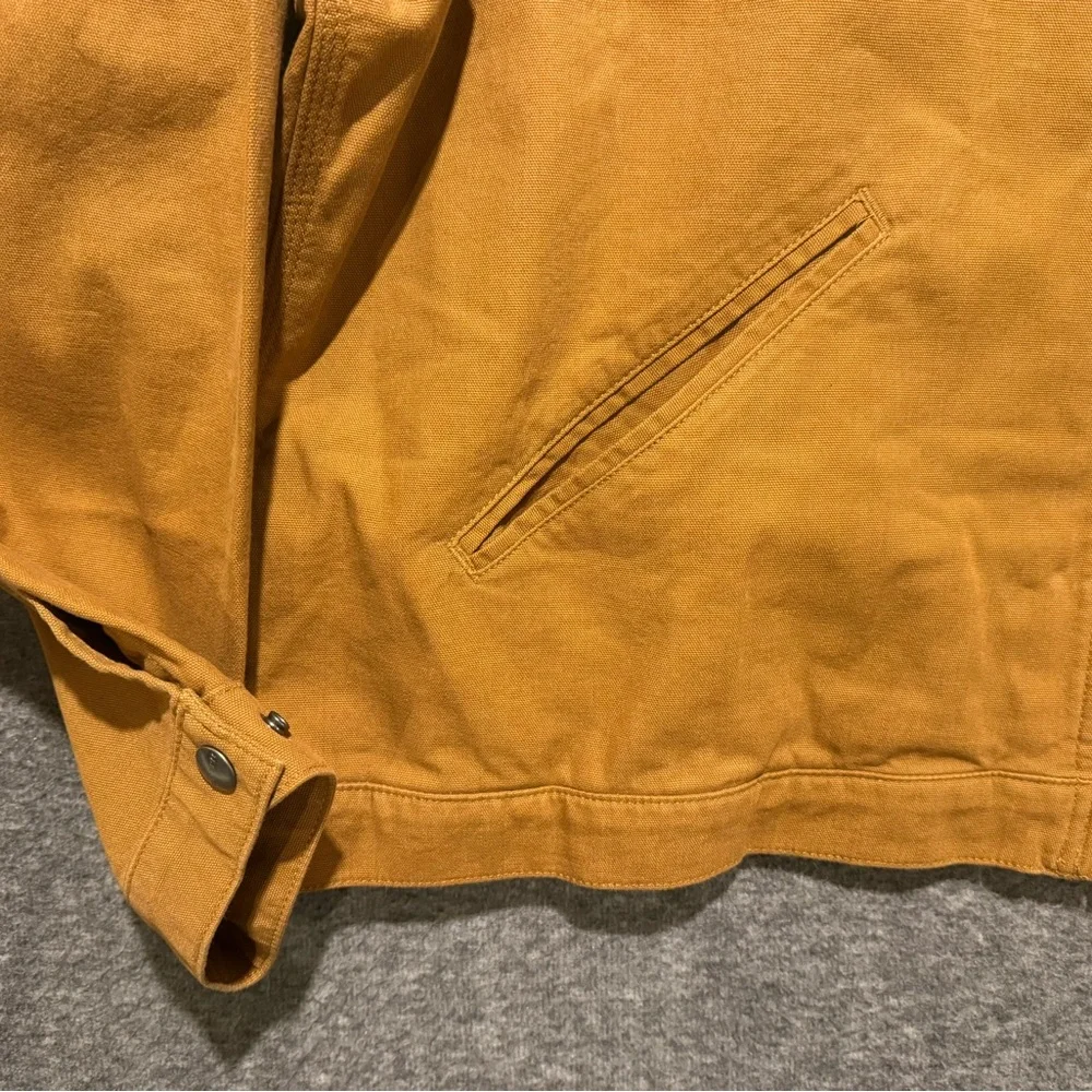 Carhartt Canvas Duck Crawford Detroit Jacket Women XL brown corduroy collar barn - Picture 8 of 15